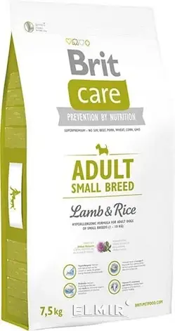 Сухий корм для собак дрібних порід Brit Care Adult Small Breed Lamb&Rice 7,5 кг з ягням і рисом, фото 2