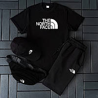 Комплект мужской Футболка Шорты The North Face спортивный костюм летний тнф черный