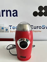 Красная кофемолка маленькая электрическая для дома 50г измельчитель для кофе
