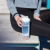 Шейкер спортивний SmartShake Slim 500ml Pure White, фото 9