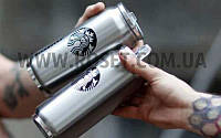 Термокружка в виде металлической банки с поилкой - Starbucks 500 мл