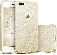 Чехол-накладка Remax Glitter для Apple iPhone 7 Plus (цвет золотистый)
