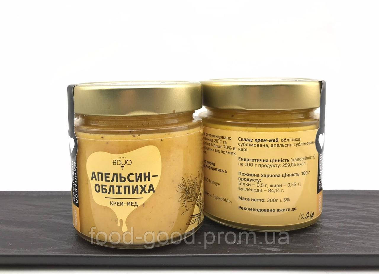 Крем мед обліпиха-апельсин, 170 г