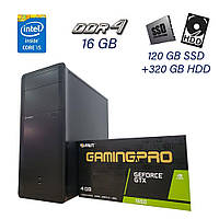 Игровой ПК GameMax MT NEW/ Core i5-6500/ 16 GB RAM/ 120 GB SSD + 320 GB HDD/ GeForce GTX 1650 4GB/ 500W
