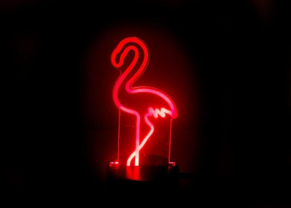 3D-світильник з пультом і акумулятором 3D Lamp Фламінго (LP-59857), фото 1