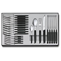 Набор столовых приборов Victorinox Swiss Modern Table Set 24 предмета Черный (6.9093.11W.24) 100% оригинал