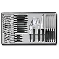 Набор столовых приборов Victorinox Swiss Modern Table Set 24 предмета Черный (6.9093.12W.24) 100% оригинал