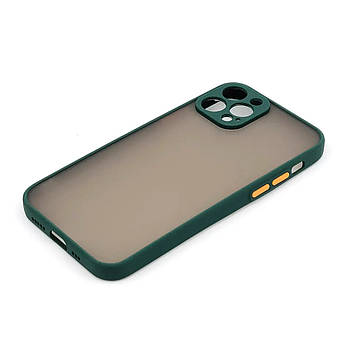 Силіконовий чохол з закритою камерою Avenger Totu для iPhone 12 Pro Max Dark Green