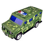 Військова машинка-копилка Military car ⁇ Дитячий сейф-іграшка ⁇ Копилка з купюроприймачем для дітей, фото 3