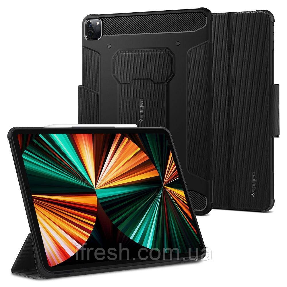 Чохол Spigen для iPad Pro 12.9" (2022/ 2021) — Rugged Armor PRO, Black (ACS02889)