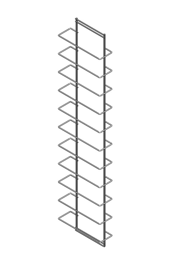 Дисплей під окуляри навісний (під 11 оправ), білий