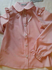 Блуза шкільна для дівчинок «tanya» тм Brilliant Розмір 116