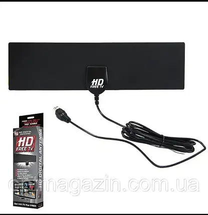 Кімнатна цифрова антена TV Clear HDTV компактна для телебачення, чорна, фото 3
