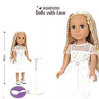 Лялька "Модниця" Dolls with Love (45см, живі очі, подарункова упаковка) A 667 A