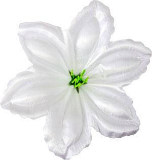 Квітка прес штучна №4 Біла 100 шт, Діаметр 12 см, Штучні квіти, Квіти для декору прес