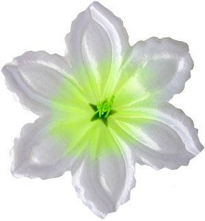 Квітка прес штучна №4 біло-жовта 100 шт, Діаметр 12 см, Штучні квіти, Квіти для декору прес