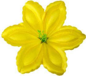 Квітка прес штучна №4  |Д=12 см| Колір - жовтий | Упаковка-100 шт
