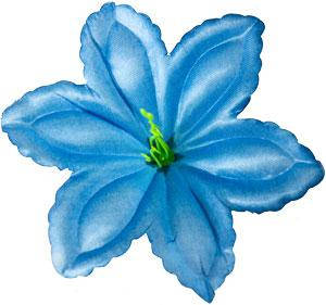 Квітка прес штучна №4  |Д=12 см| Колір - блакитний | Упаковка-100 шт