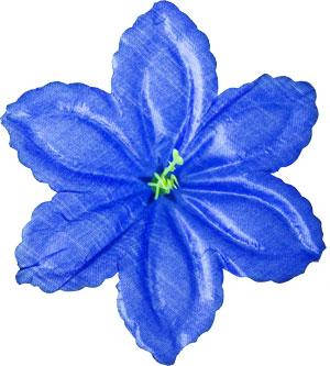 Квітка прес штучна №4 синя 100 шт, Діаметр 12 см, Штучні квіти, Квіти для декору прес