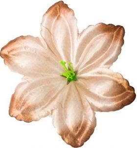 Квітка прес штучна №4 кремово-кавовий100 шт, Діаметр 12 см, Штучні квіти, Квіти для декору прес