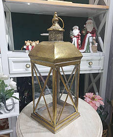 Ліхтар-свічник металевий 49 см для декору