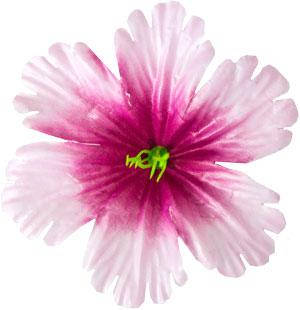 Квітка прес штучна №5  |Д=12 см| Колір - рожевий | Упаковка-100 шт