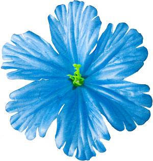 Квітка прес штучна №5  |Д=12 см| Колір - блакитний | Упаковка-100 шт