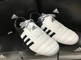 Степки для Тхеквондо Adidas AdI-Kick II взуття для таеквондо та єдиноборств чорно-білі дорослі та дитячі