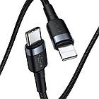 Кабель Baseus Cafule Flash Type-c to Lightning 20W Gray-Black CATLKLF-G1, фото 4