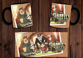 Чашка "Граві Фолс" / Кружка Gravity Falls No9 Чорний
