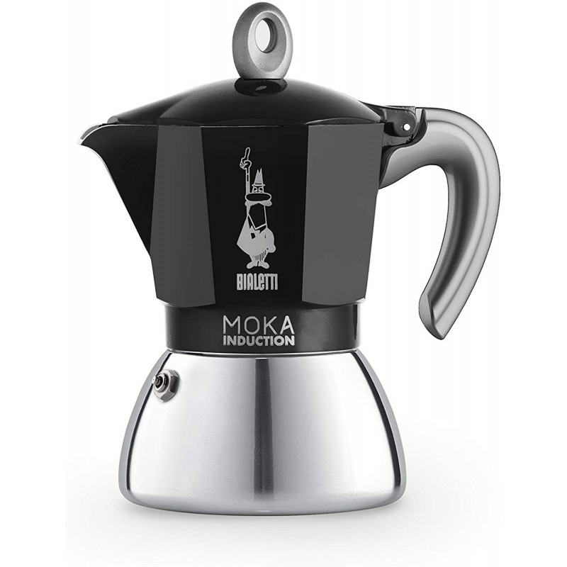 Гейзерна кавоварка Bialetti 280 мл Moka Induction Black 6 чашок