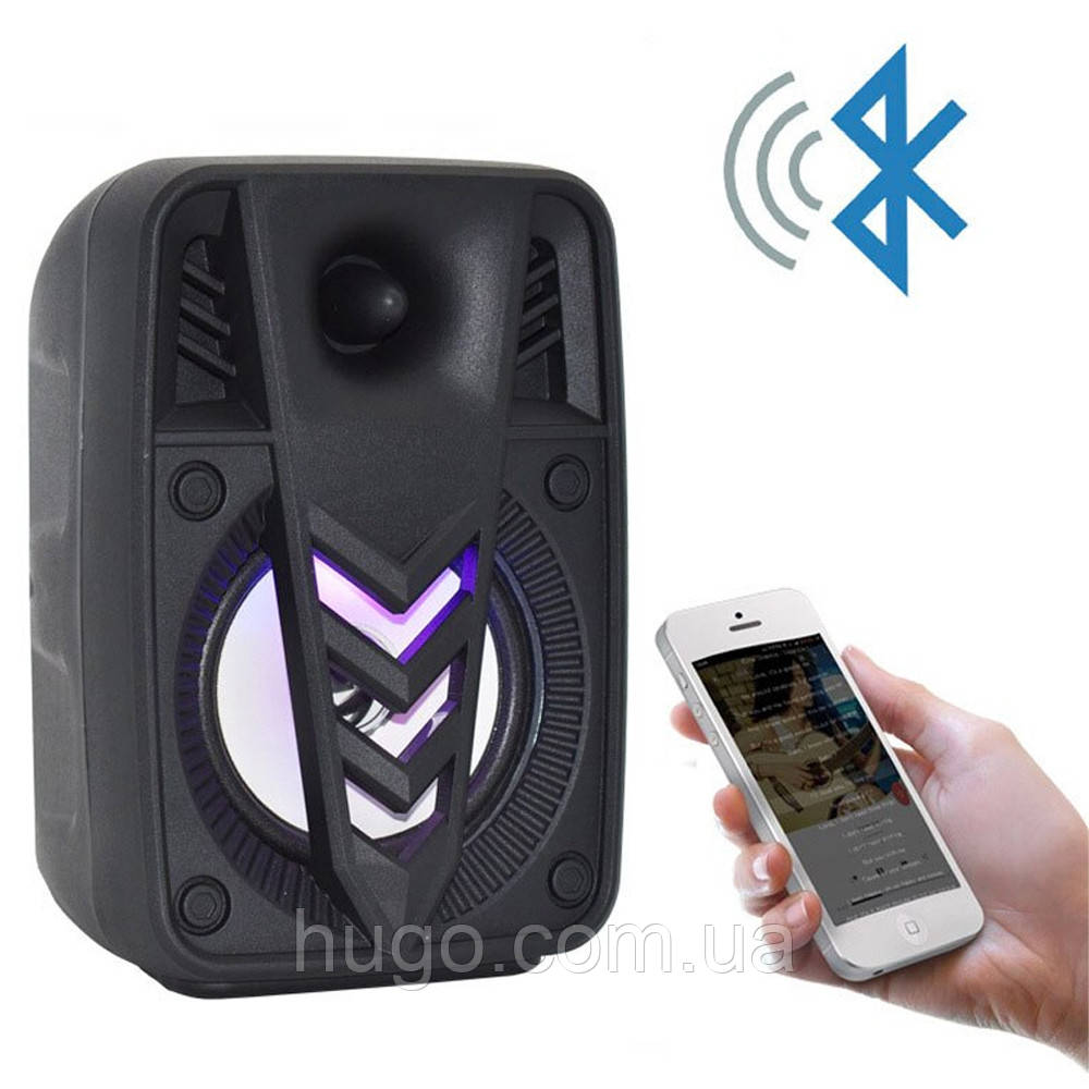 Портативна колонка міні валіза з USB, SD, FM, AUX Bluetooth зі світломузикою ESS-105 / Музична колонка
