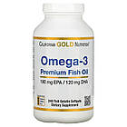 California Gold Nutrition, омега-3, риб’ячий жир преміальної якості, 240 риб’ячих желатинових капсул