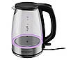 Скляний електрочайник з різнобарвною підсвіткою SilverCrest SWGF 3000 C1 (STRIX, 1.7 л, 3000 Вт, Німеччина), фото 2