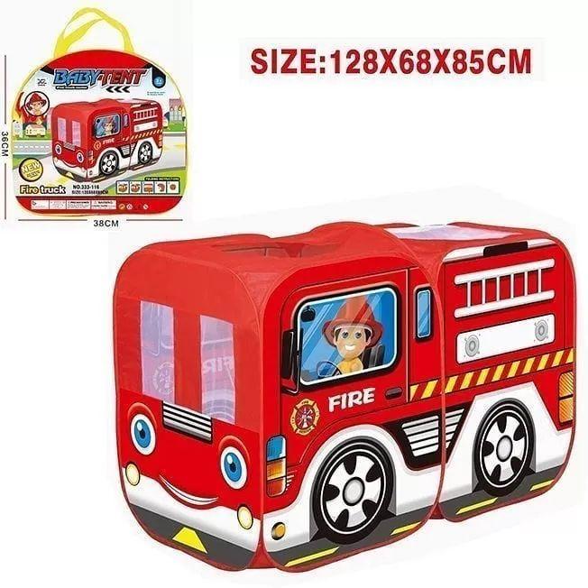 Намет дитячий ігровий у сумці Пожежна служба червона 128x68x85 см. BST 140239