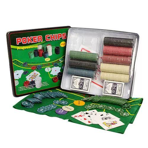 Покер у металевій коробці на 500 фішок 33x29x7 см. BST 140266