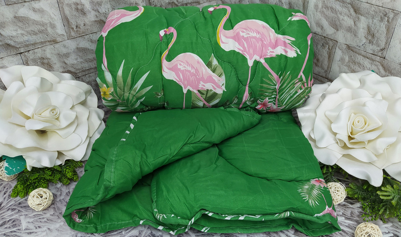 Ковдра полуторний розмір 150х210 см тканина полікотон наповнювач штучна овчина О-1067, фото 1