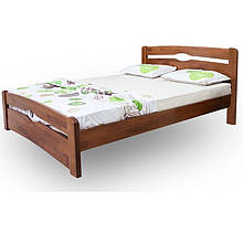 Ліжко двоспальне бук щит (з ламелями, без матраца) з ізніжжям 180х200 Кароліна Марія Мікс Меблі