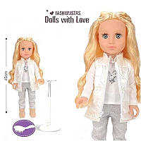 Лялька "Модниця" Dolls with Love (45см, живі очі, подарункова упаковка) A 663 D