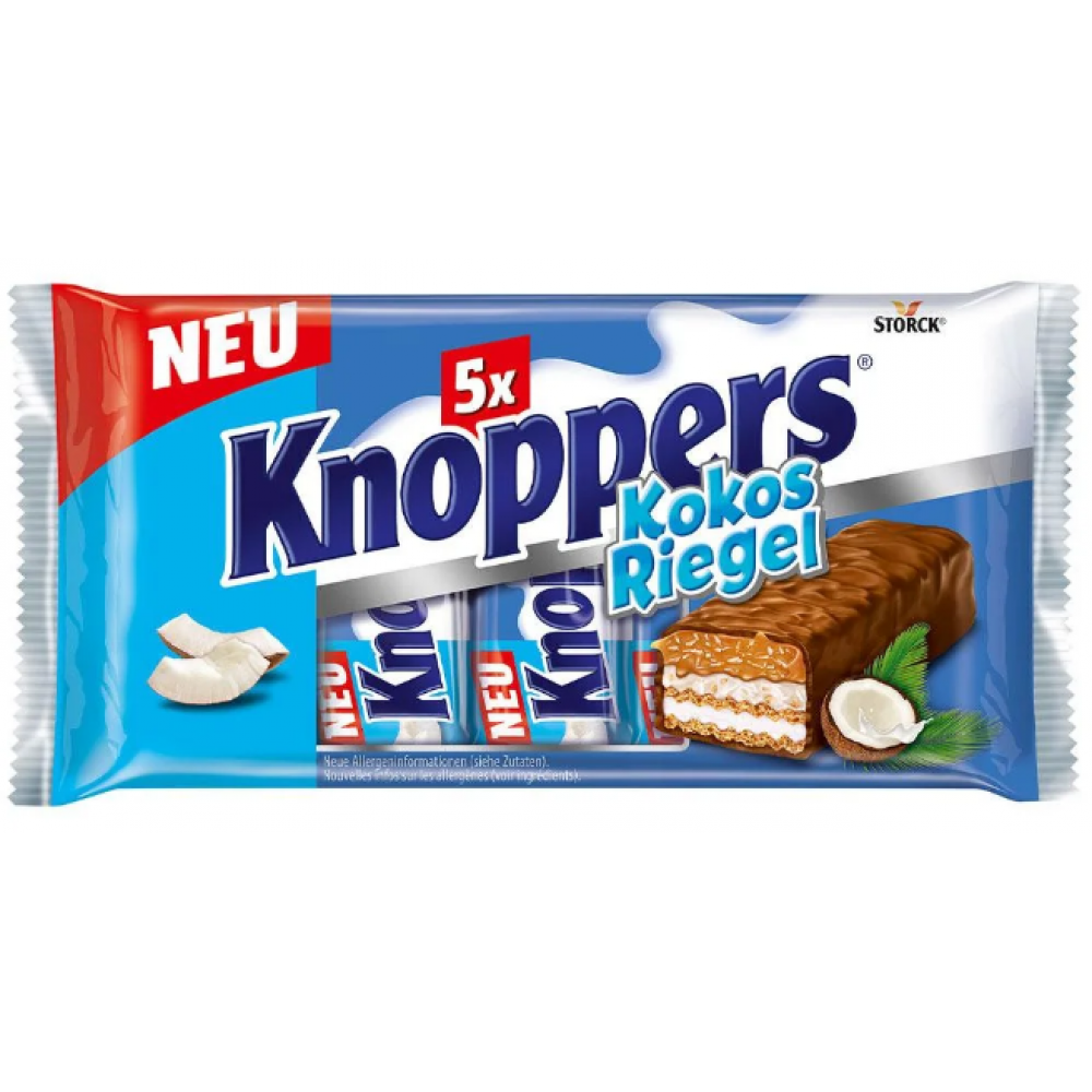 Шоколадні батончики Knoppers Kokos Riegel