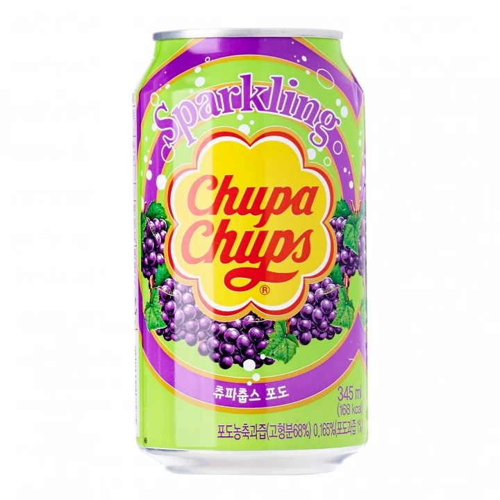 Газована вода Chupa Chups Sparkling Виноград, 345 мл., фото 1