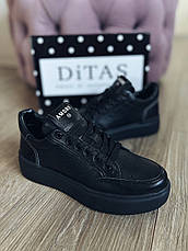Жіночі кеди чорні шкіряні Ditas, фото 2