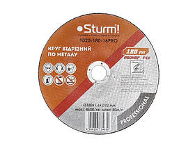 Круг відрізний для металу (180 x 1.6 x 22.23 мм) Sturm 9020-180-16PRO (читувати опис)