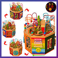 Детская развивающая игрушка Бизикуб с лабиринтом MD 2573 Бизиборд музыкальный