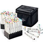 Набор профессиональных двухсторонних маркеров для скетчинга 80 цветов в чехле Touch Multicolor + Скетчбук, фото 5