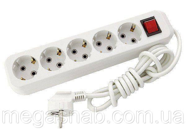 Подовжувач SVITTEX 5/2м з з/к і кнопка 16 А 250 В, фото 1