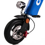 Електровелосипед двоколісний для дорослих і підлітків ЕМ14 30-50 км/год запас ходу 31-60 км синій + Подарунок, фото 5