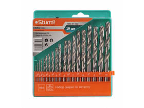 Набір свердел Sturm (1-10 мм, 19 шт) 1055-01-SS2 (читувати опис)