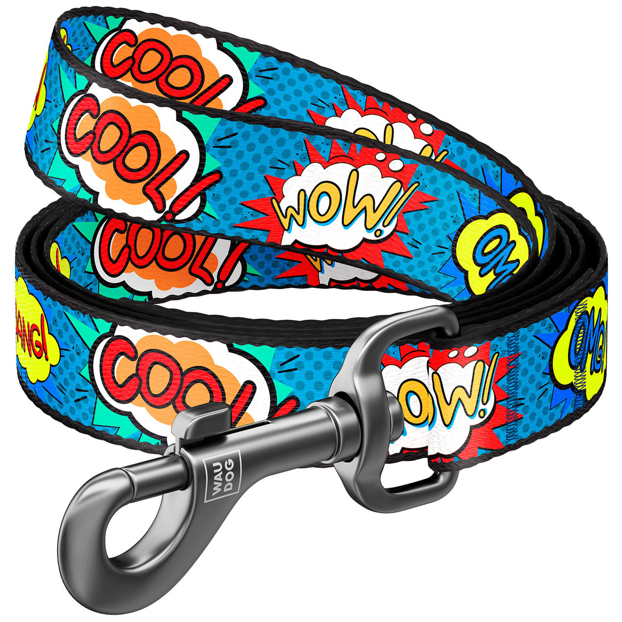 Повідець нейлон 122 cм 20 мм Waudog Bang 2 для собак, фото 1