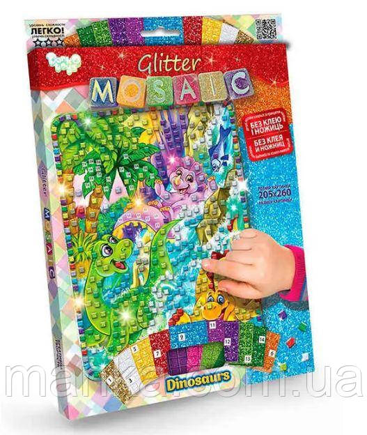 Мозаїка блискуча "Динозаврики" БМ 03-09, Danko Toys, фото 1